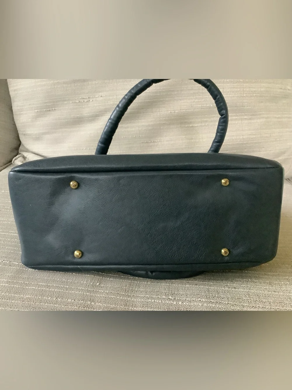 Vintage Etra Classic Black Leather Top-Handle Bag - Genuine Leather